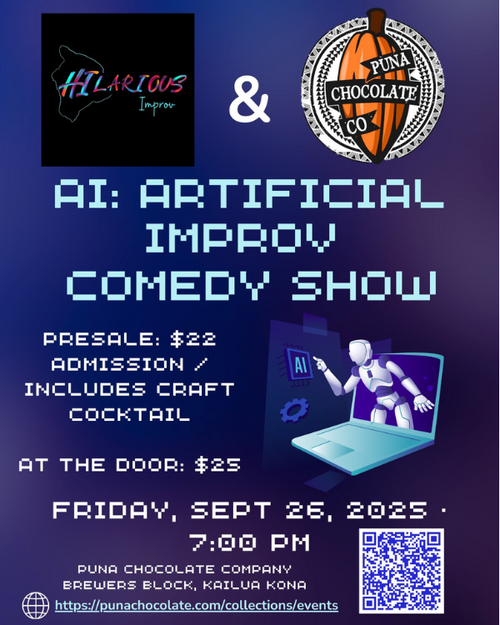 Improv Comedy & Dessert Cocktails Night! Friday, 26 Sept 7-9pm