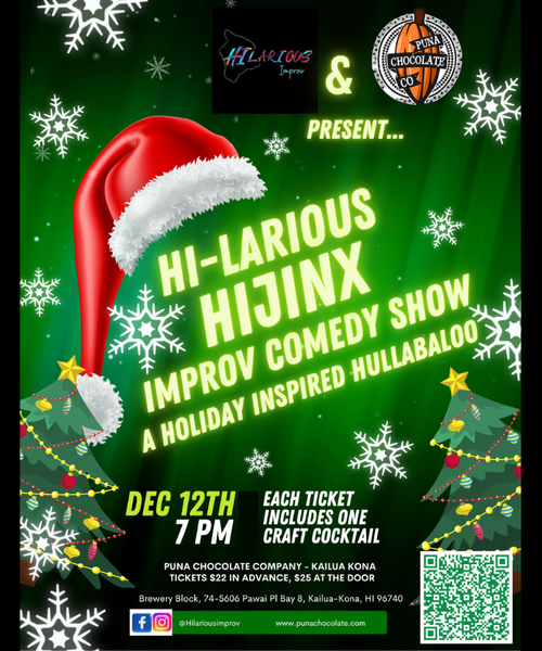 Improv Comedy & Dessert Cocktails Night! Friday, 12 Dec 7-9pm