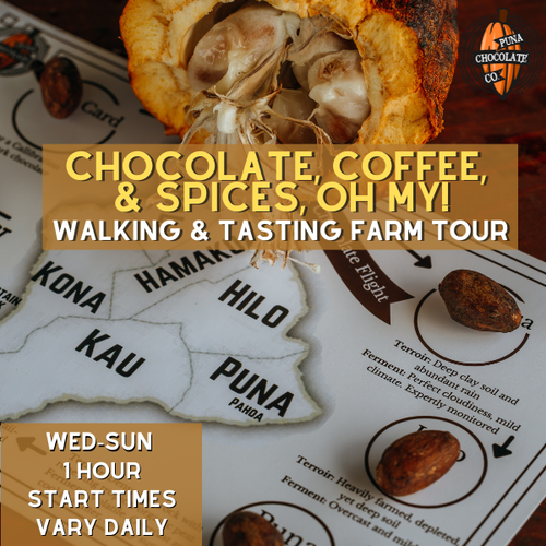 "Chocolate, Coffee & Spice, Oh My!" Farm Walk and Chocolate Tasting - 1 hour - Sun, Wed, Thurs, Fri, Sat
