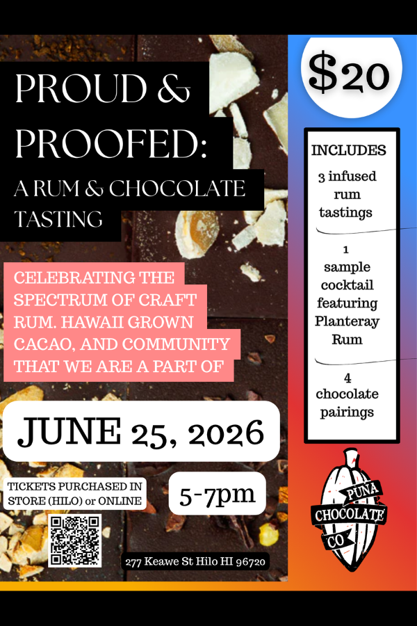 Rum & Chocolate Pairing in Hilo - 25 June 2026