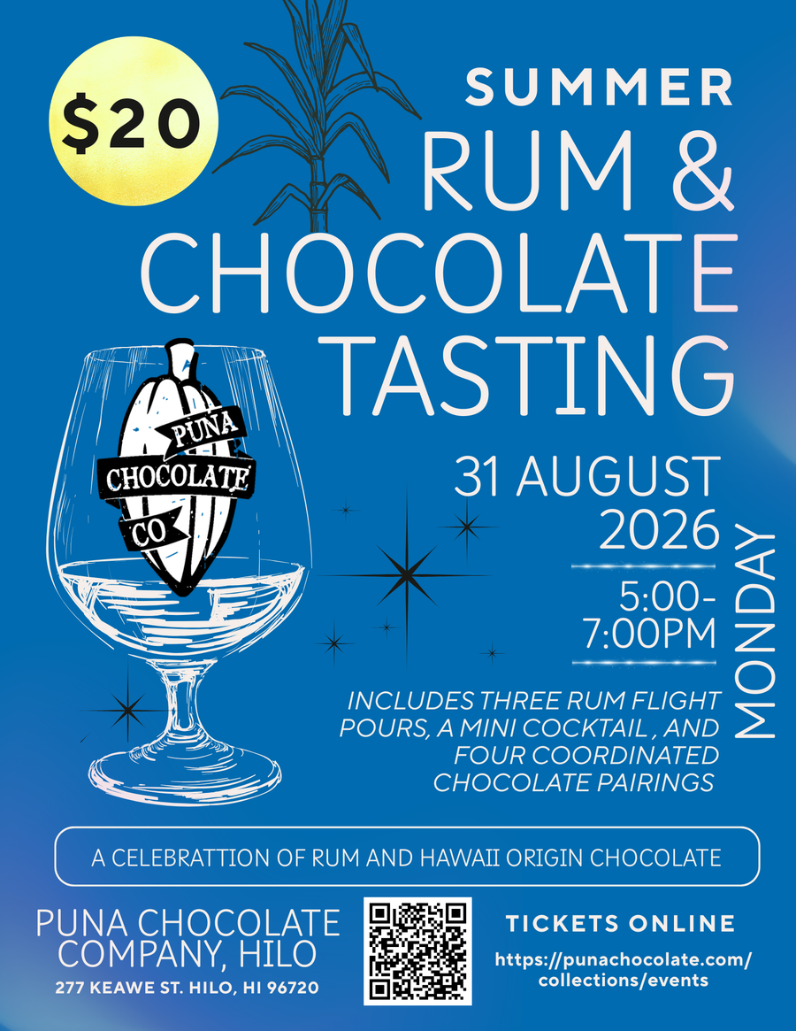Rum & Chocolate Pairing in Hilo - 31 Aug 2026