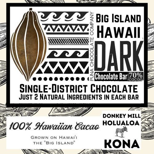 Donkey Mill Farm, Holualoa Kona 70% Dark Chocolate Bar - Single Farm