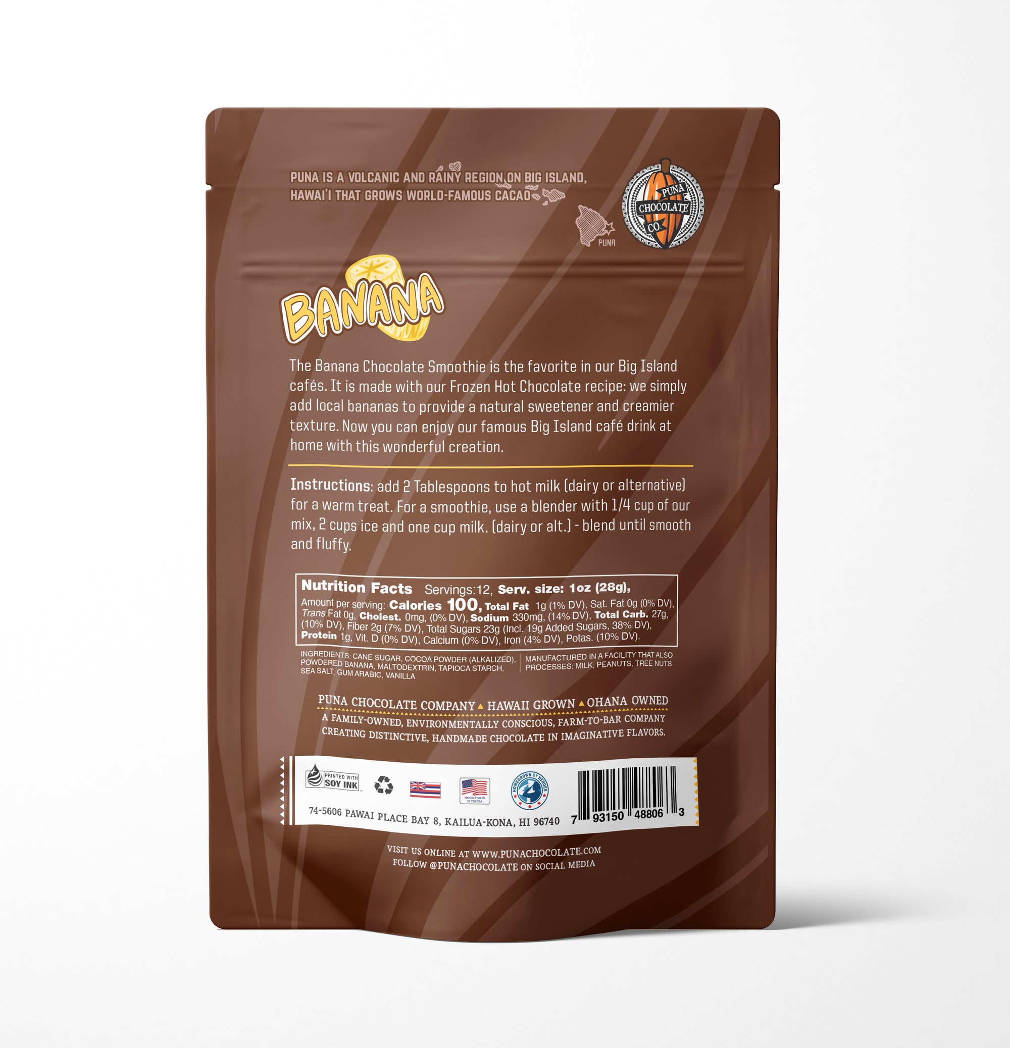 Banana Chocolate Cocoa - Hot Chocolate Mix