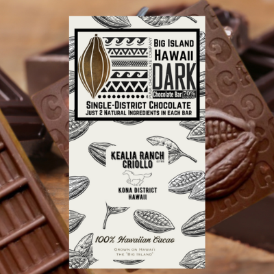 Kona Criollo - Kealia Ranch - 70% Dark Chocolate Bar - Single District