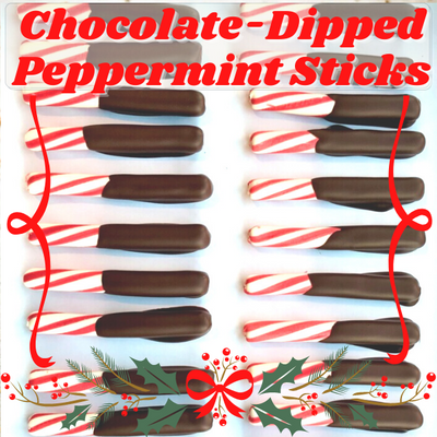 Chocolate Dipped Peppermint Sticks