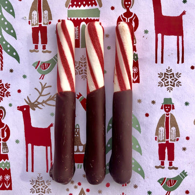 Chocolate Dipped Peppermint Sticks