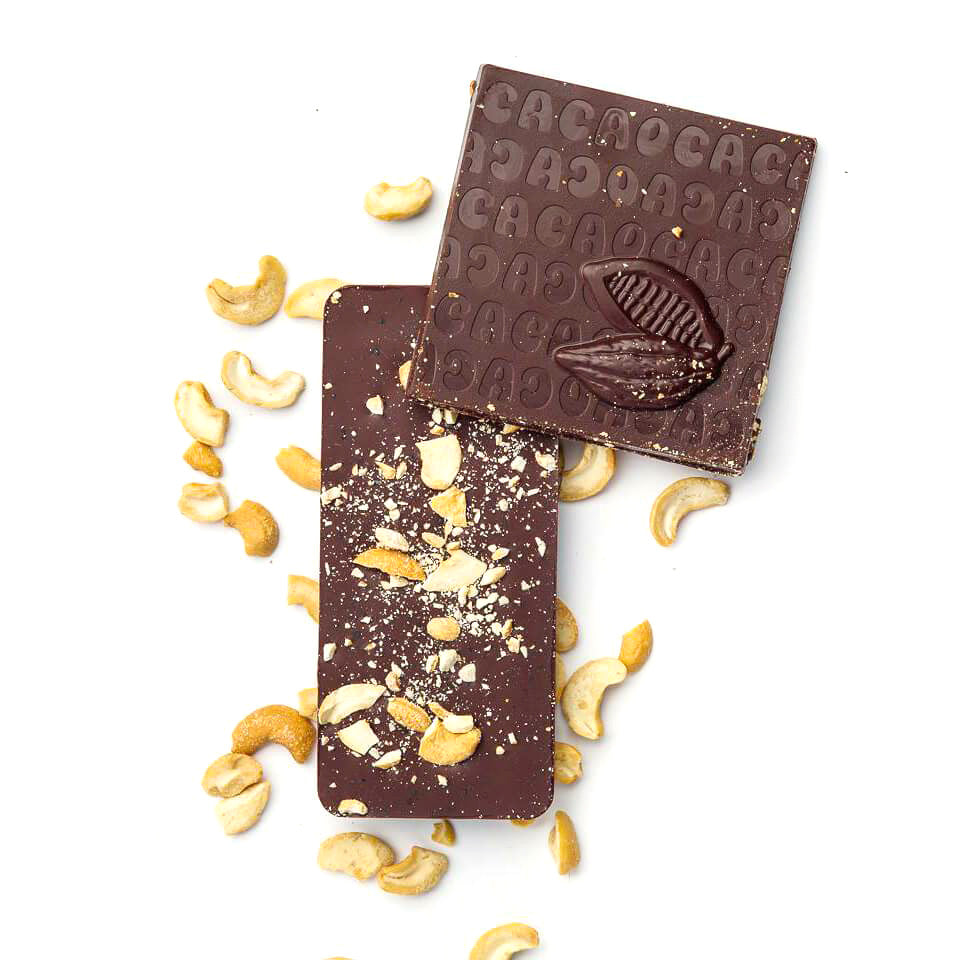 Cashew & Sea Salt - 70% Dark Chocolate Bar