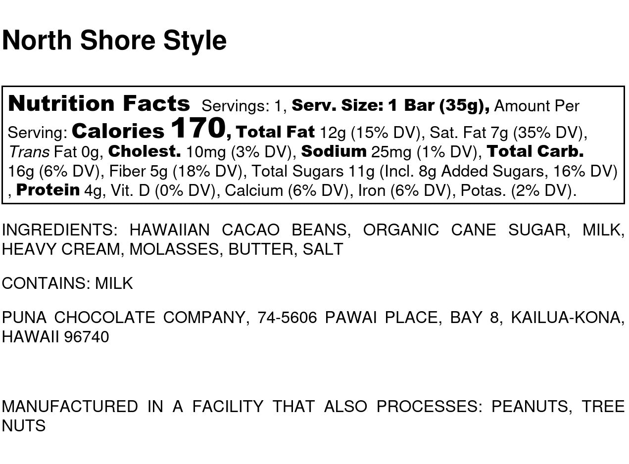 North Shore Style - Caramel Molasses Toffee in 50% Milk Chocolate