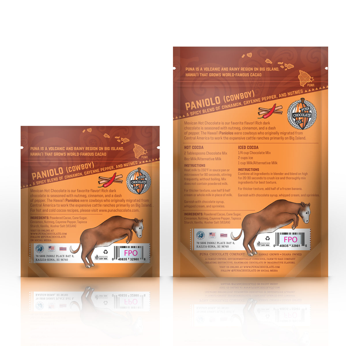 Panichocola Paniolo Cocoa - Mexican Style Hot Chocolate Powder - Puna Chocolate Company
