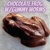 Chocolate Frog with Gummy Worms